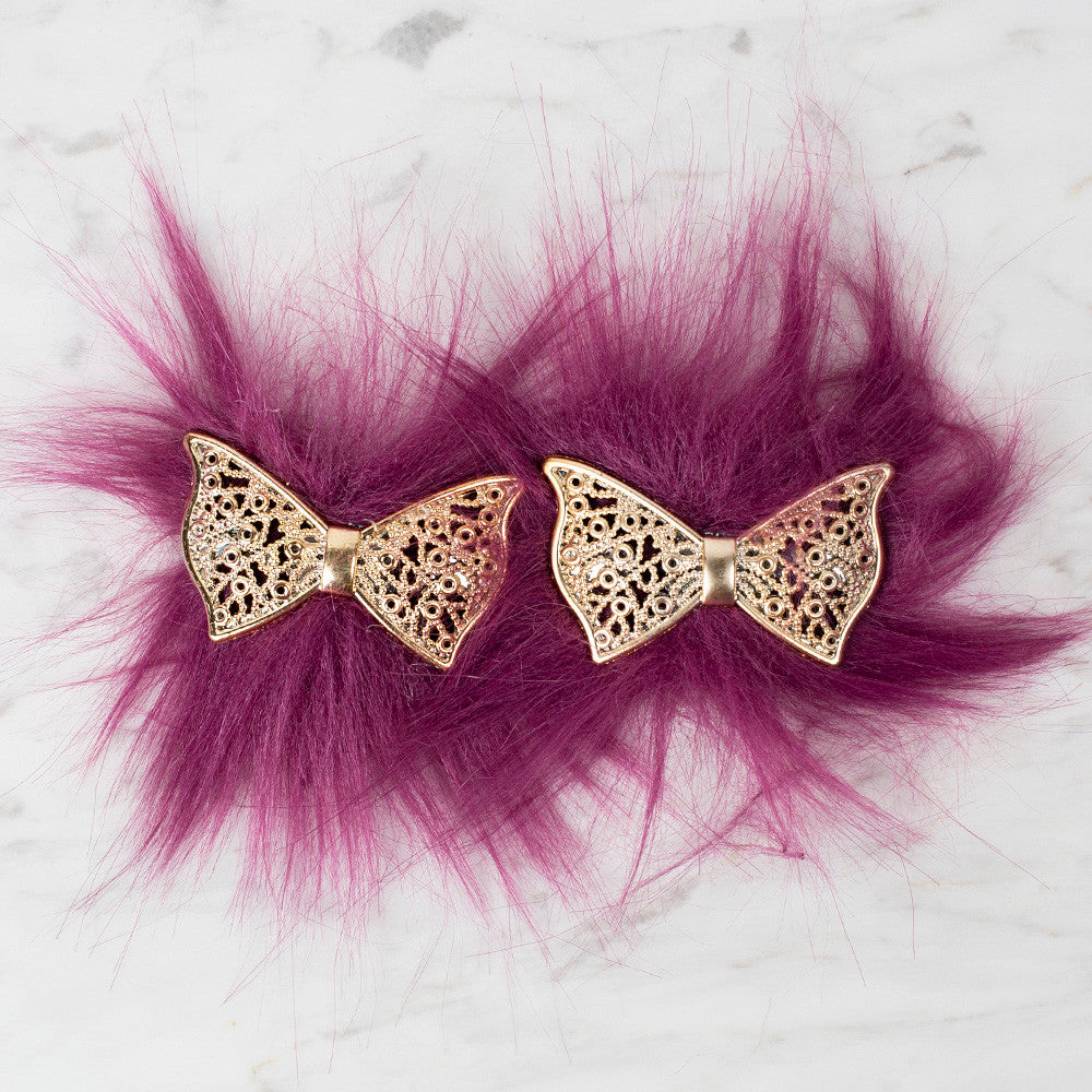 Loren Crafts Patik Süsü 1 Çift - Mor